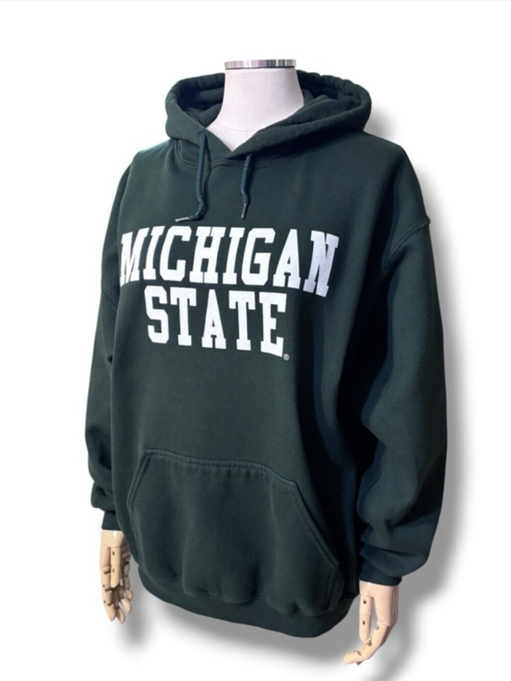 GILDAN Michigan State Spartans Pullover Hoodie - Green Size Large